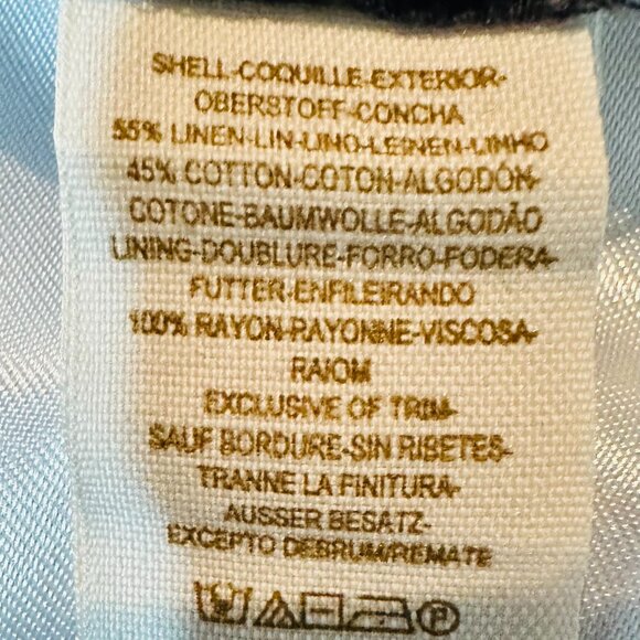 Free People Linen/Cotton Charcoal Gray Dress w/Embroidered Trim Size L - Picture 15 of 16